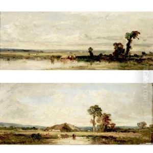 Landscape With Cattle (+ Another Similar; Pair) Landscape With Cattle (+ Another Similar; Pair)