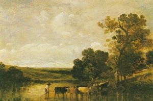 Le Passage De La Riviere by Leon Victor Dupre