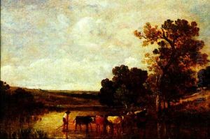 Le Passage De La Riviere by Leon Victor Dupre