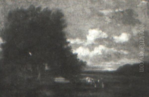 Landscape Of Cows In Meadow - view 1