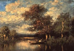 Barque Sur La Riviere by Leon Victor Dupre