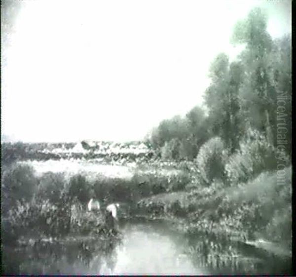 Bauern Am Verschilften Flussufer - view 1