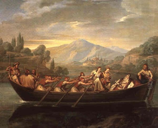 Ali Trebelen, Pasha Of Janina In A Barge - view 1