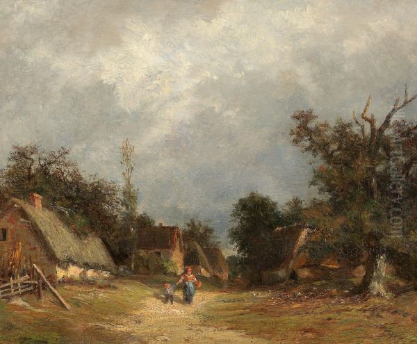 Village Road With Decorative Figures - view 1