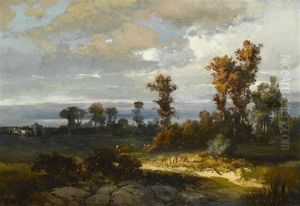 An Extensive Landscape With A Path by Jules Dupre