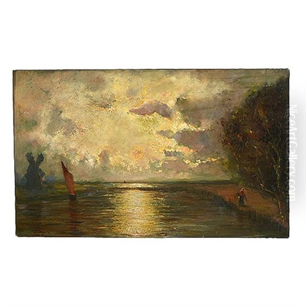 Ship At Sunset - view 1