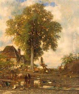 Farmyard by Jules Dupre
