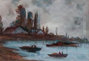 River Landscape by Jules Dupre