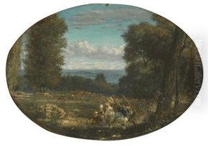 Bauernfamilie Auf Einer Anhohe by Jules Dupre