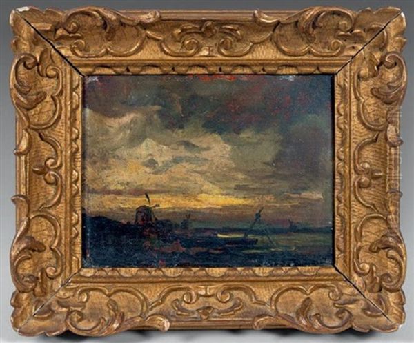 Paysage Au Moulin, Crepuscule - view 1
