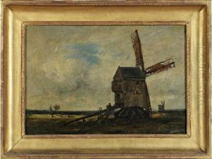 Paysage Aux Deux Moulins by Jules Dupre