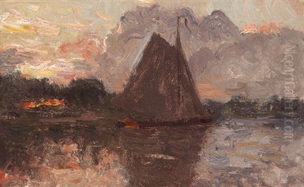 Sailboats At Dusk - view 1