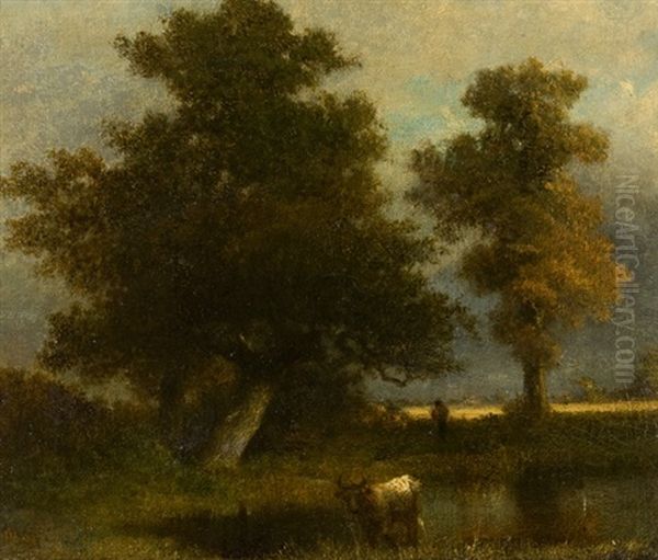 Tumpellandschaft Mit Bauer Und Kuh - view 1