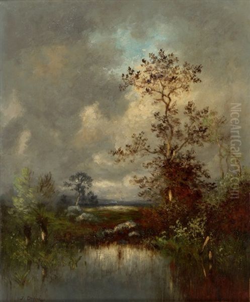 Gewitterlandschaft Mit Weiher - view 1