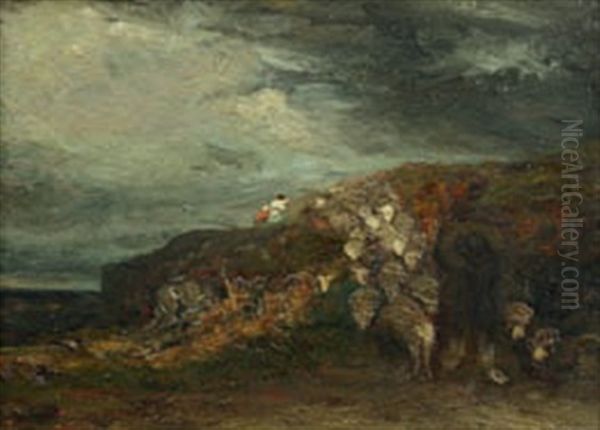 Bergers En Bord De Mer Par Temps D'orage - view 1