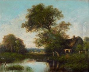Au Bord De L'etang by Jules Dupre