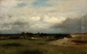 Chaumiers Dans La Campagne by Jules Dupre