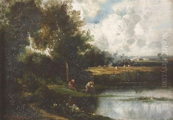 Sommerliche Landschaft Mit Teich - view 1