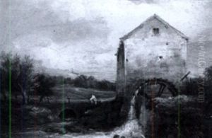 Landschaft Mit Wassermuhle by Jules Dupre