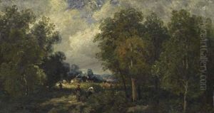 Waldlichtung Mit Bauerinnen