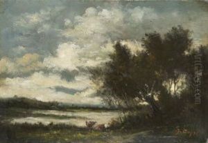 Flusslandschaft by Jules Dupre