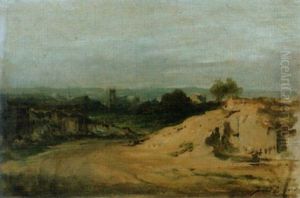 Landschaft In Der Normandie by Jules Dupre