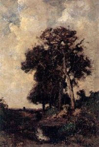 A Country Lane With Figures by Jules Dupre