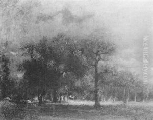 Wooded Landscape by Jules Dupre