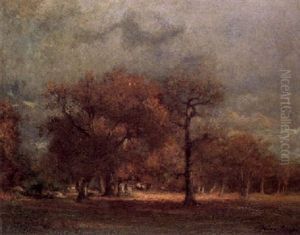 Wooded Landscape by Jules Dupre