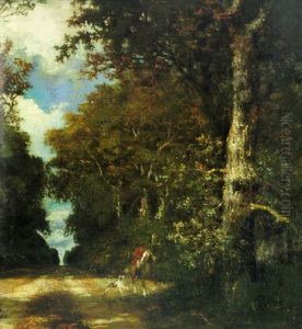 Riding In Fontainebleau by Jules Dupre