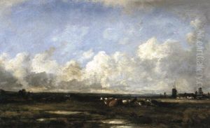 Troupeau Pres Du Moulin by Jules Dupre