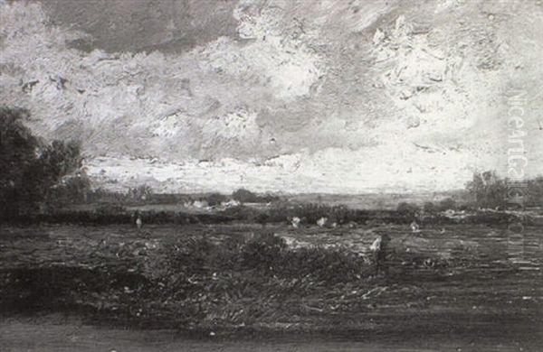 Fluslandschaft Mit Bauer Und Vieh - view 1