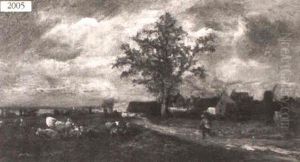 Landscape Farm Scene