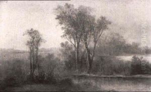 Landschaft Mit Weiher by Jules Dupre