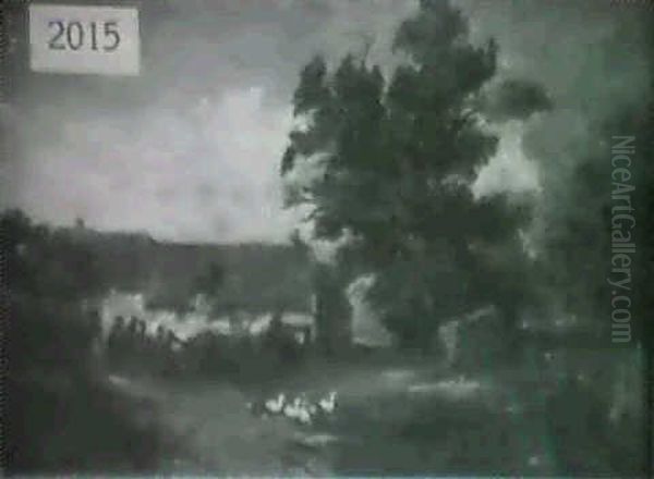 Barn Scene With Ducks - view 1