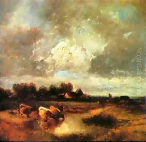 Cattle By A Pond by Jules Dupre