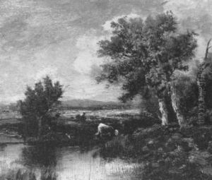 Cows By A Pond by Jules Dupre