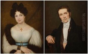 Portrait De Jean-baptiste Prieur; Portrait De Mademoiselle Prieur, Sa Fille (pair)