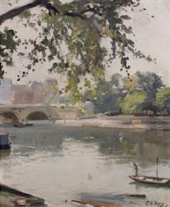 L'ile Saint Louis Et Le Pont Henri Iv by Paul Michel Dupuy