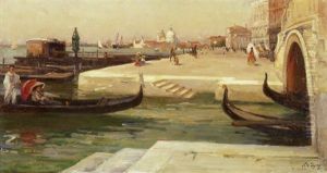 Sommerliche Gondelfahrt In Venedig Sommerliche Gondelfahrt In Venedig