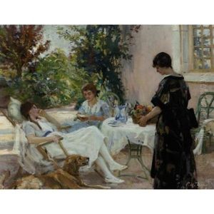 An Afternoon On The Veranda by Paul Michel Dupuy