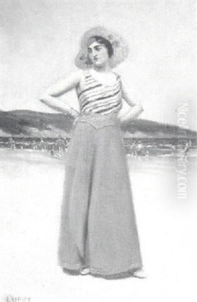 Woman At The Beach - view 1