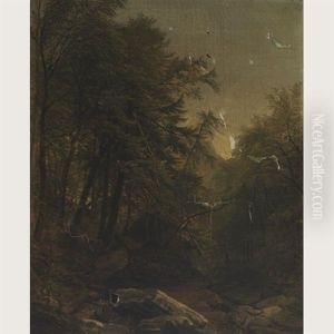 Study Of A Forest Interior In The Mountains by Asher Brown Durand