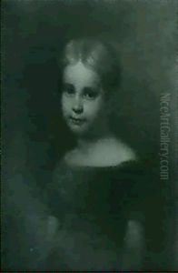 Portrait Of Misses Leupp In Childhood by Asher Brown Durand