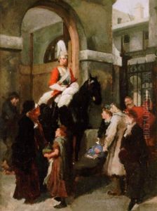 The Horse Guards, Whitehall by Godefroy Durand