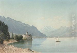 Chateau Chillon Am Genfersee by Louis Durand