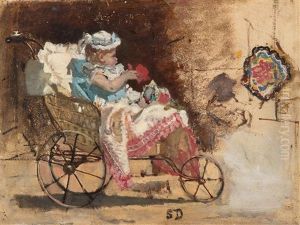 Kleinkind Im Schesenwagen