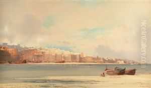 Maroc, Barques Devant Les Remparts De Rabat
