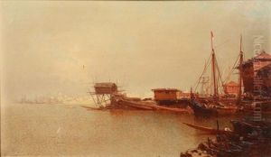 Vue Du Bosphore by Jean Baptiste Henri Durand-Brager