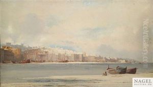 Blick Auf Eine Nordafrikanische Hafenstadt by Jean Baptiste Henri Durand-Brager